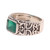 Men's Green Onyx Ring Crafted in India 'Verdant Statement'