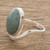 Oval Apple Green Jade Cocktail Ring from Guatemala 'Mystery of the Earth'