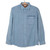 Men's Long-Sleeve Cotton Shirt in Denim Blue from India 'Bold Flair in Sky Blue'