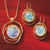 Gold Plated Roman Glass Earrings 'Roman Mirror'