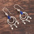 Lapis Lazuli and Cultured Pearl Dangle Earrings from India 'Royal Aesthetic'
