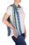 Hand Woven Rayon Scarf in Shades of Blue and Lilac 'Multicolor Blue Bamboo'