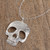 Taxco Sterling Silver Skull Pendant Necklace from Mexico 'Complex Skull'