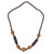 Wood long beaded necklace 'Beauty'