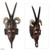 Horned Baule Tribe African Mask 'Four Brave Horns'