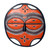 Circular Orange African Mask Carved by Hand in Ghana 'Teke-Tsaye Ritual'
