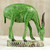 Bright Green Wooden Antelope Statuette with Brown Horns 'Bright Green Antelope'