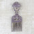 Wood Comb-Shaped Wall Art in Purple from Ghana 'Purple Osele'