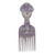 Wood Comb-Shaped Wall Art in Purple from Ghana 'Purple Osele'