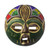 Recycled Plastic Beaded African Mask in Green from Ghana 'Green Face'