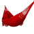 Handcrafted Cotton Solid Fabric Hammock Double 'Recife Red'