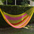 Hand Woven Nylon Pink Yellow Hammock Double from Mexico 'Candy Delight'