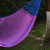 Hand Woven Pink and Blue Nylon Hammock from Mexico Double 'Berry Blossom'