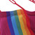 Single Multicolored Striped Cotton Hammock Swing from Brazil 'Jungle Rainbow'