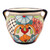 Floral Talavera-Style Ceramic Flower Pot from Mexico 'Talavera Majesty'