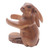 Hand Crafted Suar Wood Rabbit Wine Holder 'Bunny Hug'