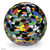 Murano Inspired Handblown Paperweight in Multicolor Glass 'Confetti Globe'