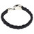 Men's Black Leather Snake Bracelet 'Cobra'