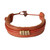 Men's African Leather Wristband Bracelet 'Stand Together in Tan'