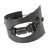 Men's Horn and Leather Wristband Bracelet 'Cut Away in Black'