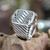 Men's sterling silver ring 'Batik Shield'