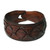 Men's Leather Wristband Bracelet 'Sukhothai Brown'