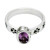 Amethyst and Sterling Silver Paw Print Ring 'Paw Prints in Purple'