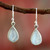 Rainbow Moonstone Earrings India Sterling Silver Jewelry 'Luminous Light'