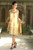 Beige Beaded A-Line Golden Dress with Beadwork 'Gujarat Glitz'