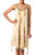Beige Beaded A-Line Golden Dress with Beadwork 'Gujarat Glitz'