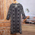 Long Hand Woven Ikat Cotton Duster Jacket 'Kartini'
