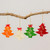 Handcrafted Natural Fiber Holiday Tree Ornaments Set of 4 'Merry Trees'