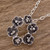 Handcrafted Sterling Silver Flower Wreath Pendant Necklace 'Floret Wreath'