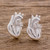Handcrafted Sterling Silver Anatomical Heart Button Earrings 'True Heart'