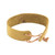 Mustard Leather Coconut Shell Pendant Wristband Bracelet 'Energetic'