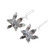 Oxidized Sterling Silver Orchid Drop Earrings 'Fascinating Dark Orchids'