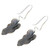 Oxidized Sterling Silver Leaf Earrings from Costa Rica 'Dark Twisting Leaves'