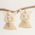 Natural Fiber Angel Ornaments from Costa Rica Pair 'Holy Announcement'