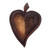 Heart-Shaped Hummingbird Wood Relief Panel from Costa Rica 'Natural Love'