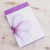 Lavender-Themed Paper Journal from Costa Rica 8.5 inch 'Lavender'