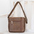 Faux Leather Messenger Bag in Chocolate from Costa Rica 'Chocolate Travels'