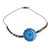 Glass Beaded Macrame Pendant Bracelet in Blue 'Blue Rivers'