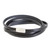 Men's Black Leather Wrap Bracelet from Costa Rica 'Masculine Symphony in Black'