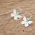 Sterling Silver and Recon Turquoise Butterfly Drop Earrings 'Butterfly Texture'