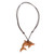 Jobillo Wood Dolphin Pendant Necklace from Costa Rica 'Jobillo Dolphin'