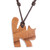 Jobillo Wood Cat Pendant Necklace from Costa Rica 'Jobillo Cat'