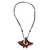 Swirl Pattern Estoraque Wood Pendant Necklace 'Estoraque Swirl Figure'