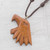 Conacaste Wood Eagle Pendant Necklace from Costa Rica 'Conacaste Bold Eagle'