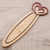 Handcrafted Heart Theme Recycled Teak Bookmark 'Happy Heartbeats'