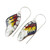 Enameled Sterling Silver Costa Rican Macaw Earrings 'Butterfly Fantasy'